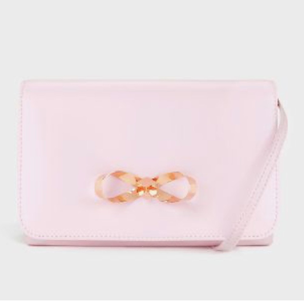 Ted Baker Loop Bow Convertible Pink Crossbody Purse